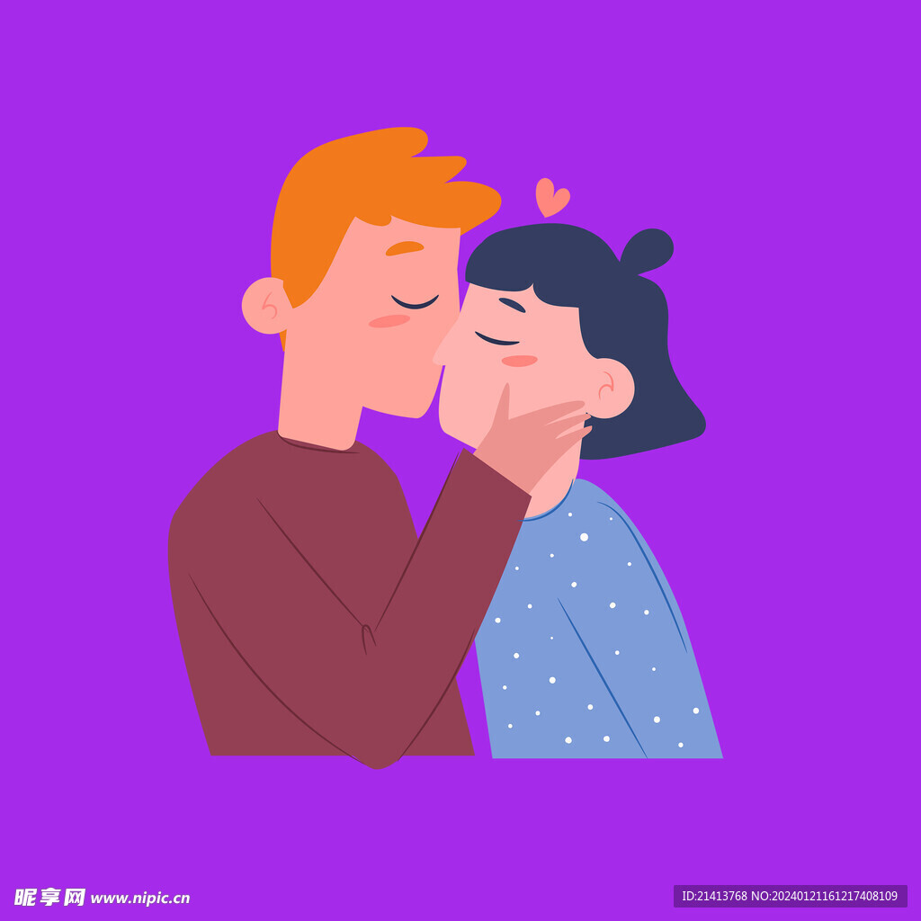 手绘情侣恋人