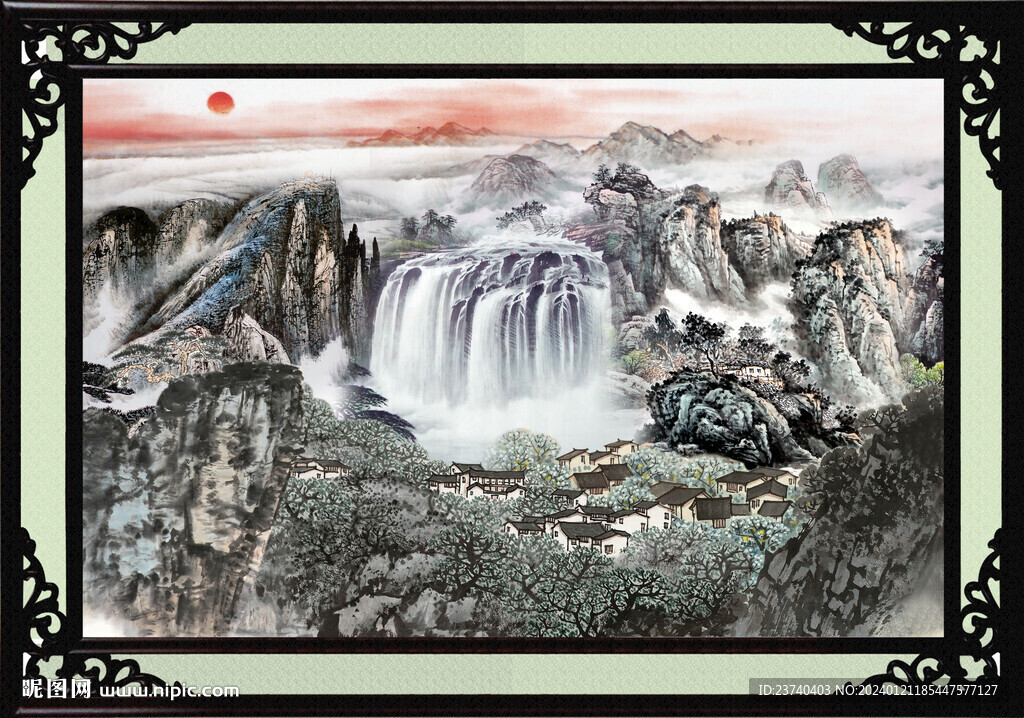 客厅山水画 