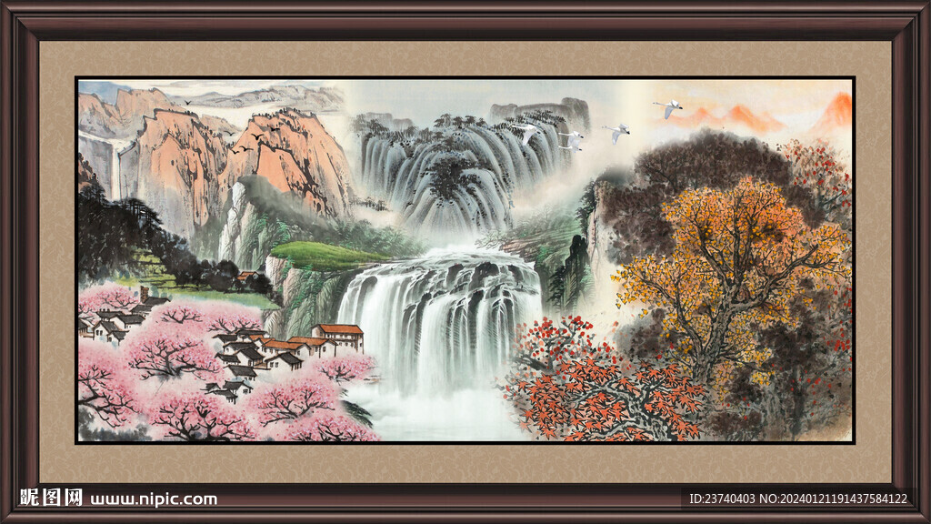 客厅山水画 