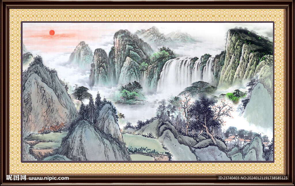 客厅山水画 