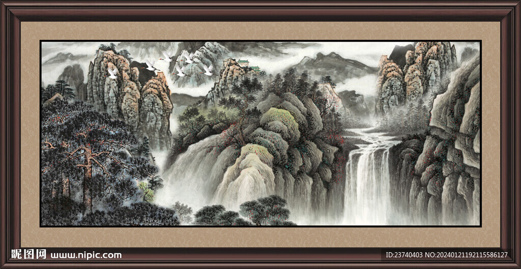 客厅山水画 