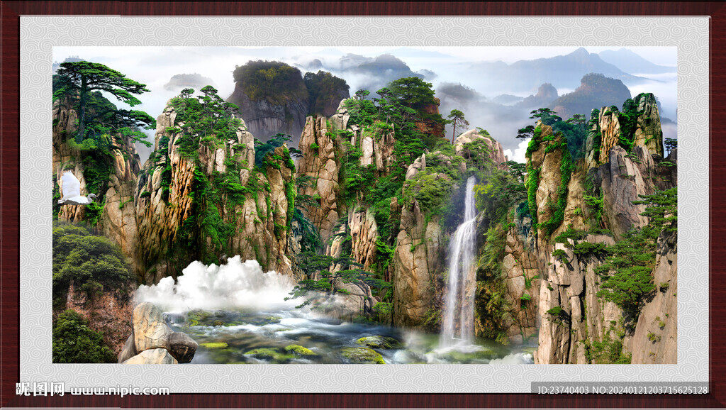 客厅山水画 