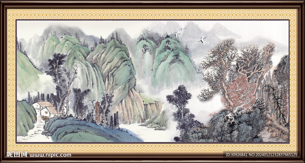 新中式山水画 