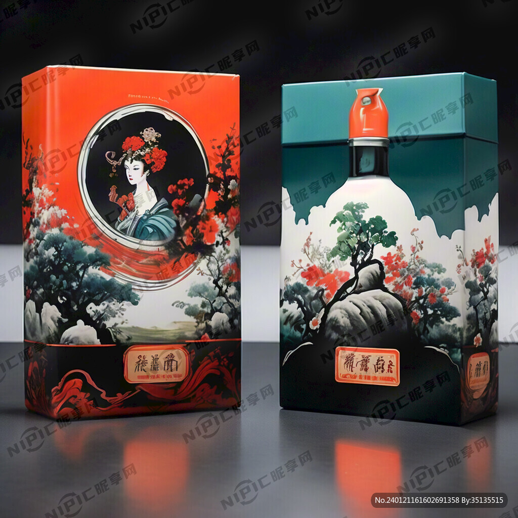 食用油的国潮风包装礼盒