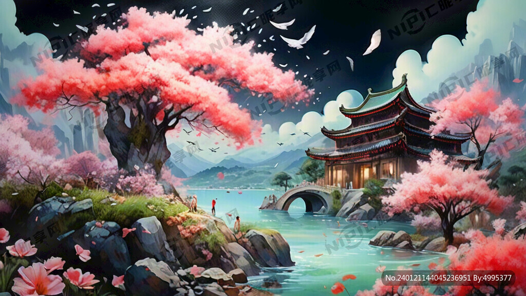 旅游景点中式风景 超高清