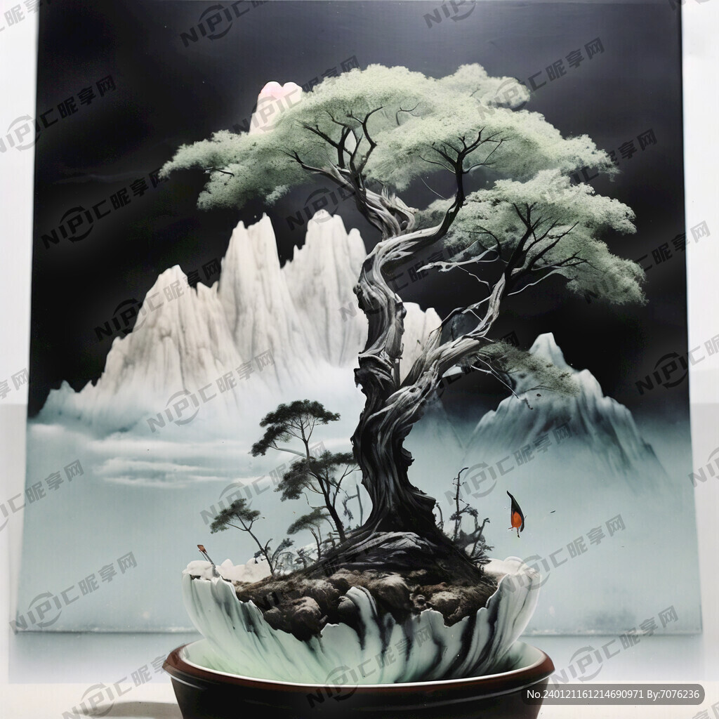 淡墨山水