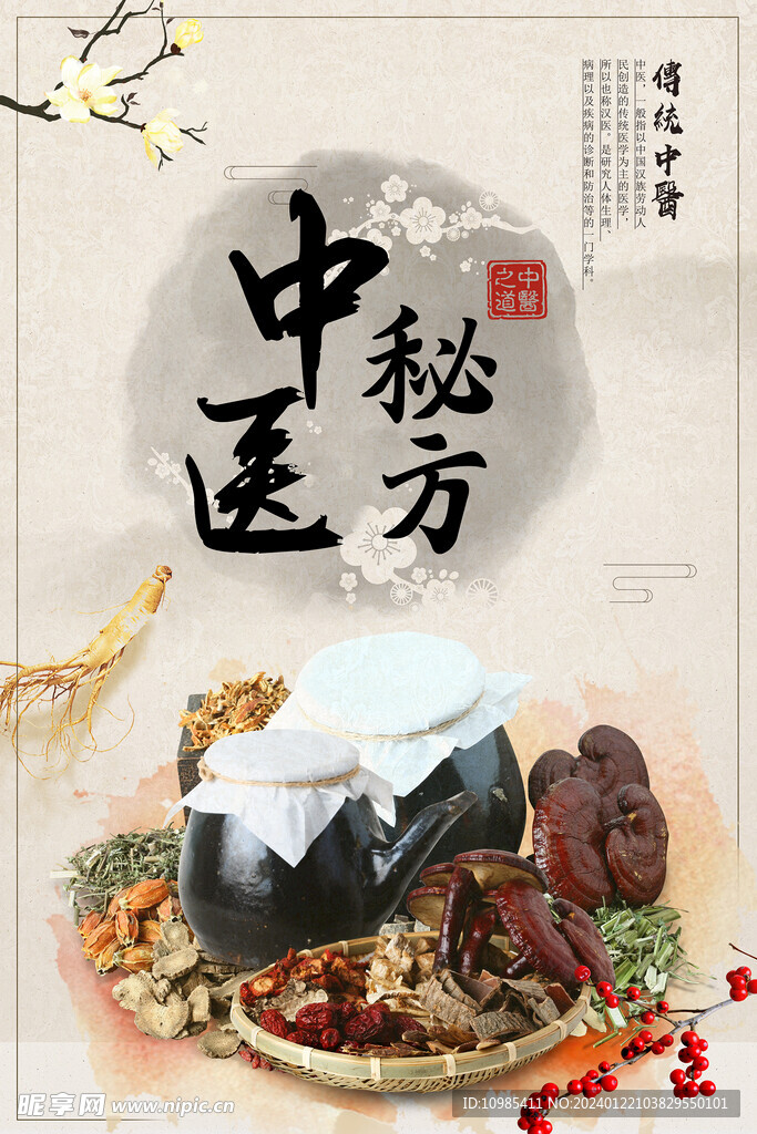 中医秘方海报