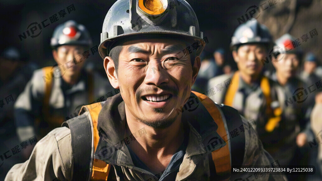 奔跑的煤矿工人