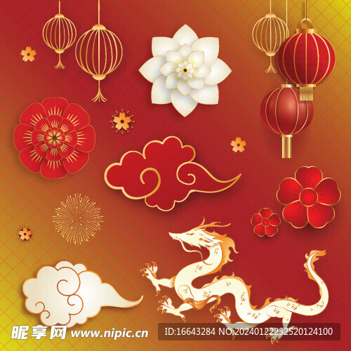 中国春节传统矢量