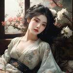 躺着 汉服 美女