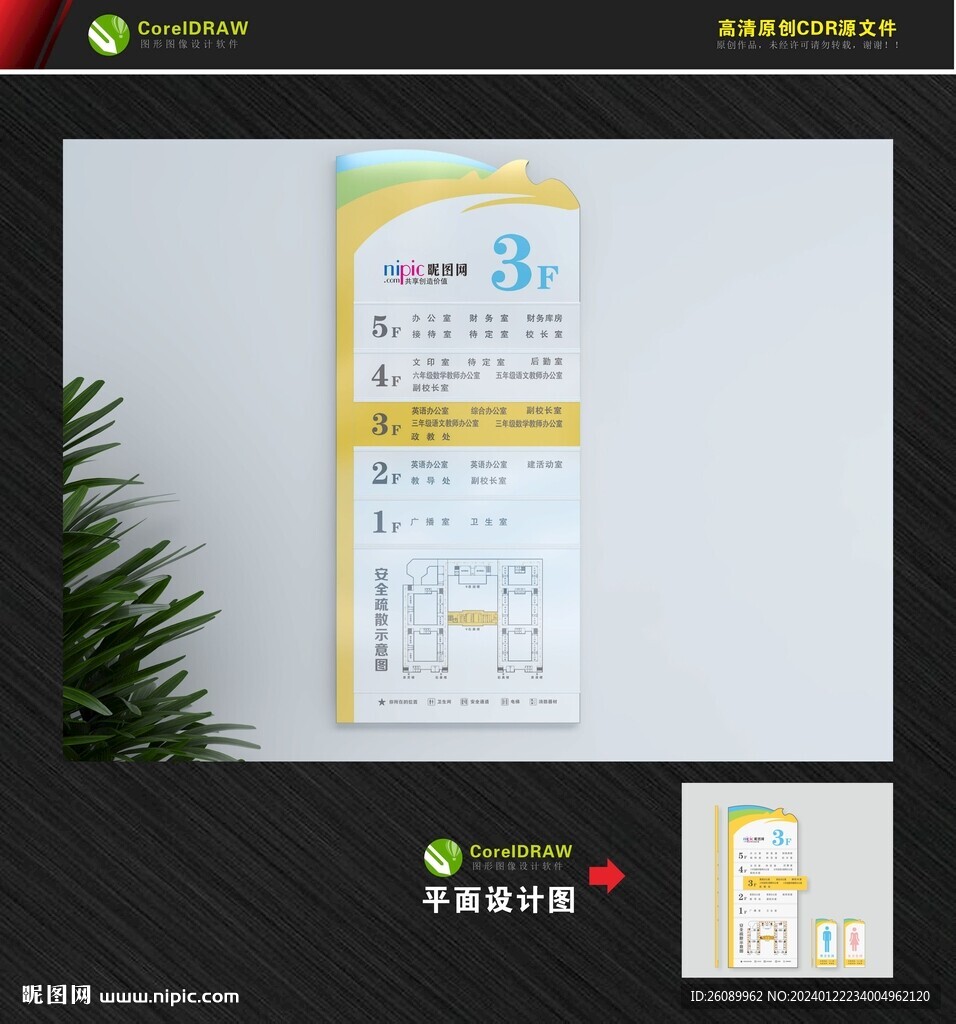 导视标识 楼层索引 
