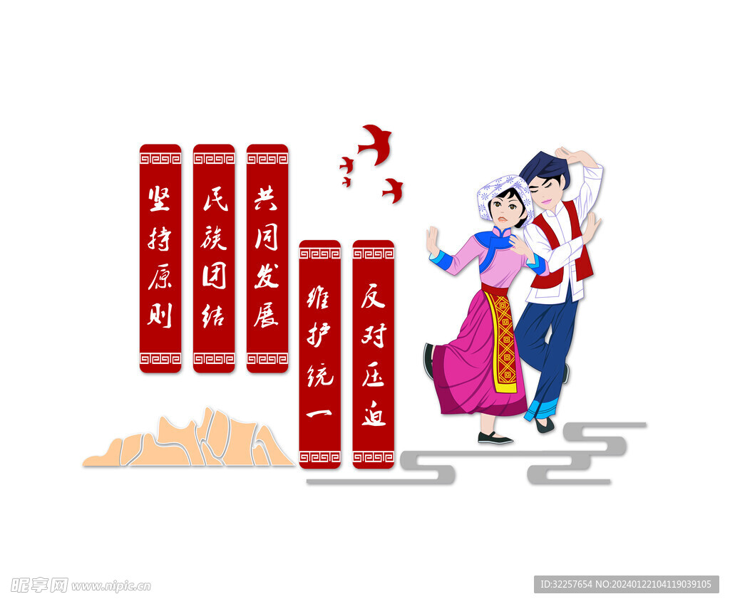 民族团结文化墙
