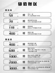 酒水储值赠送