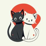 黑白色小猫