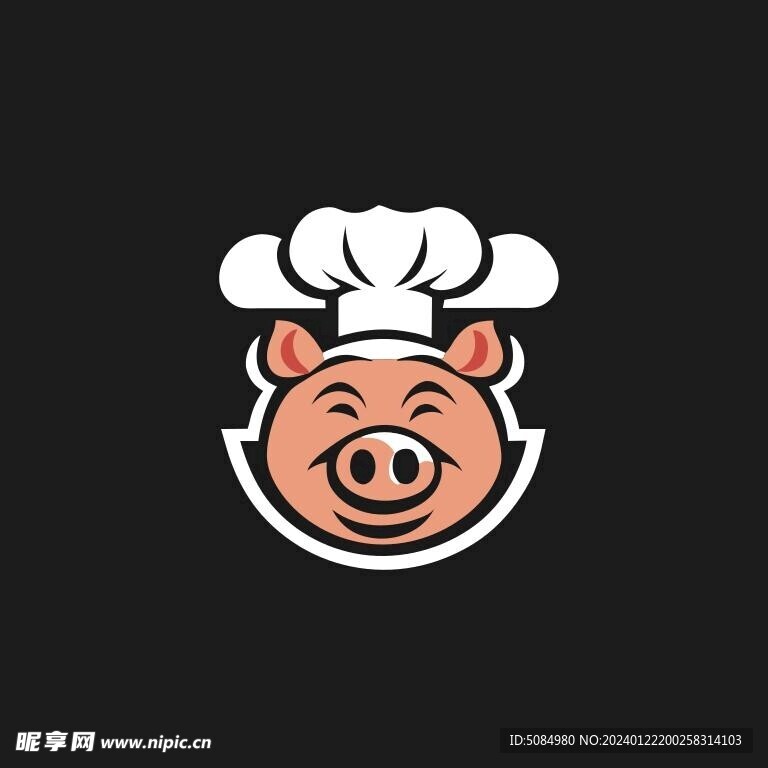 简洁创意的厨师logo