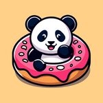 可爱的熊猫甜甜圈