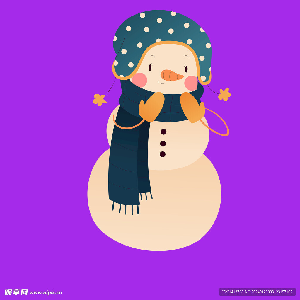 手绘雪人素材