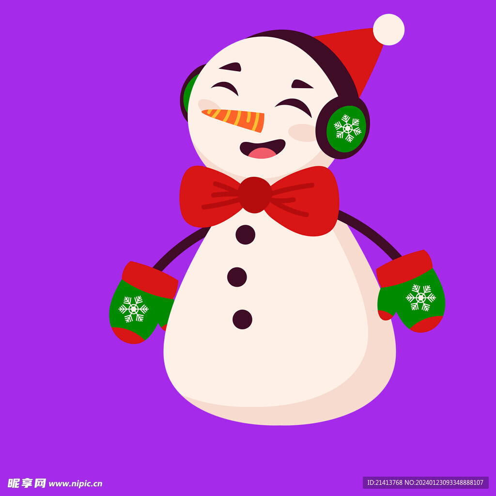 手绘雪人素材
