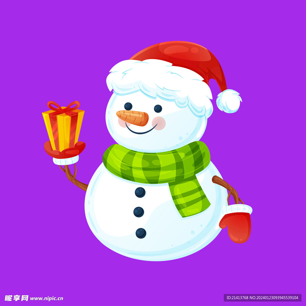 手绘雪人素材