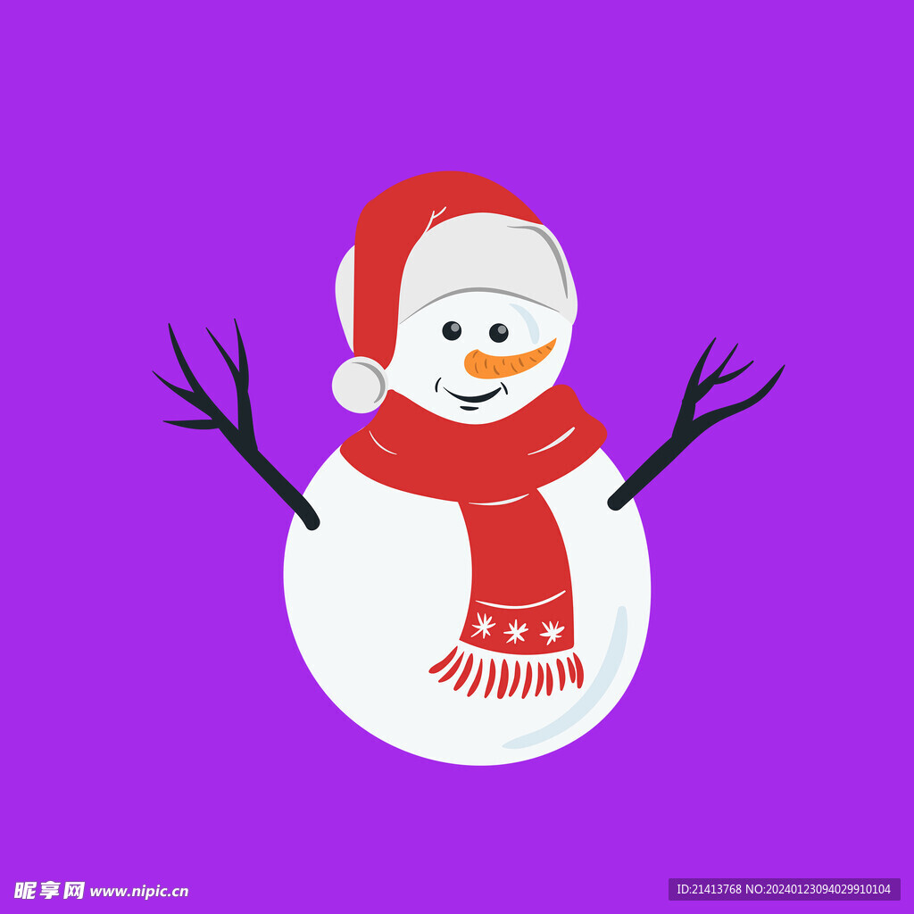 手绘雪人素材