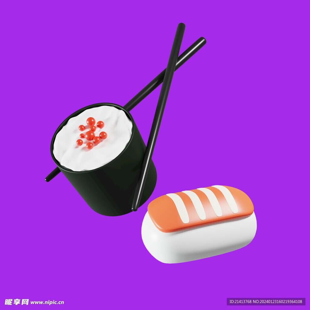手绘寿司料理 