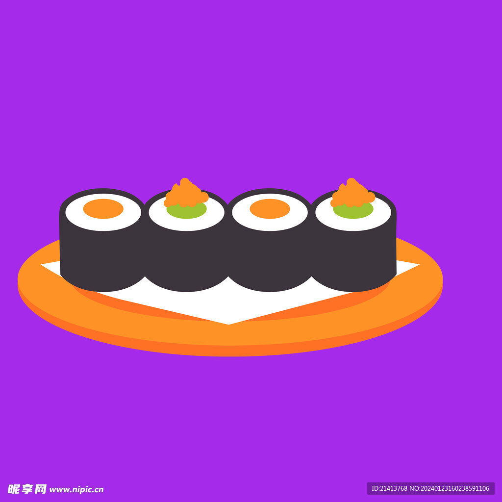手绘寿司料理 