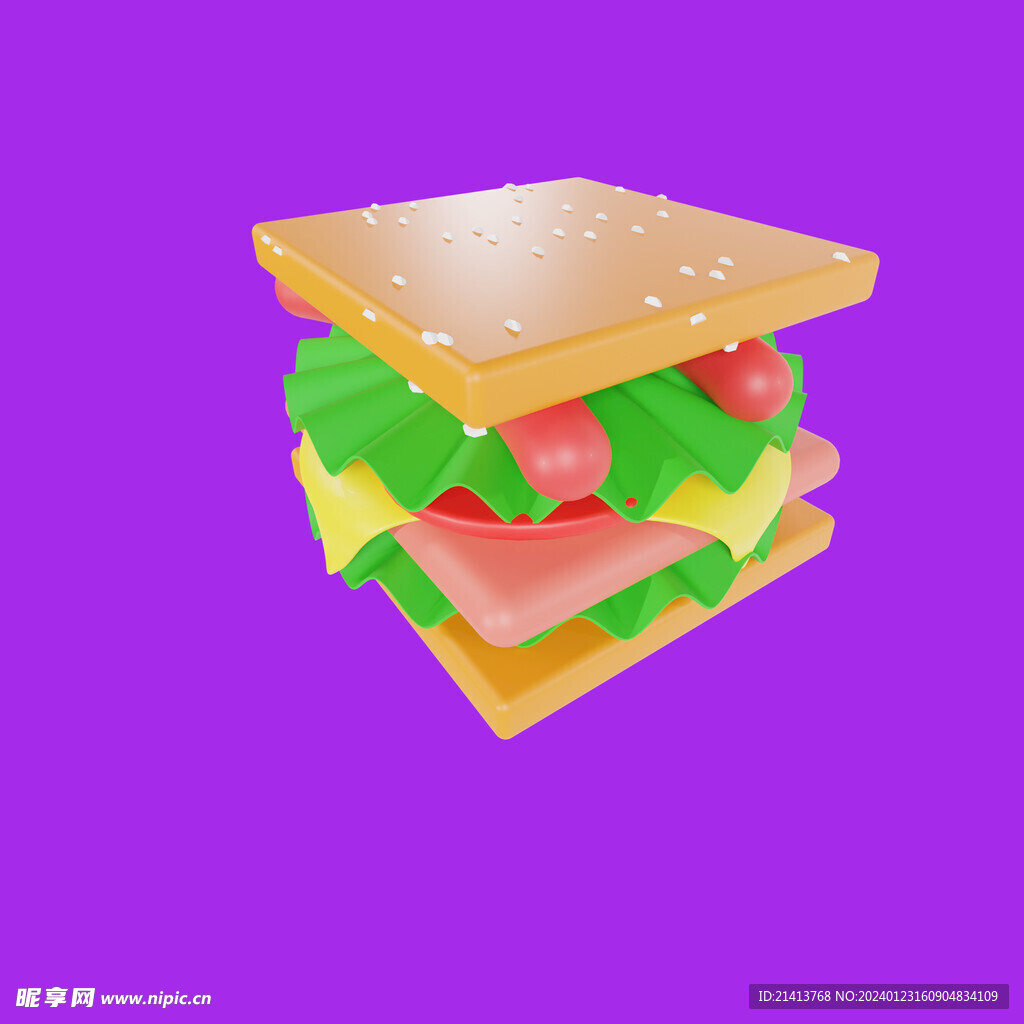 手绘三明治 