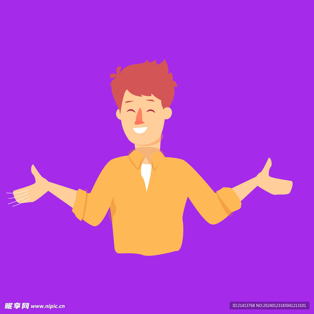 手绘男人男孩 