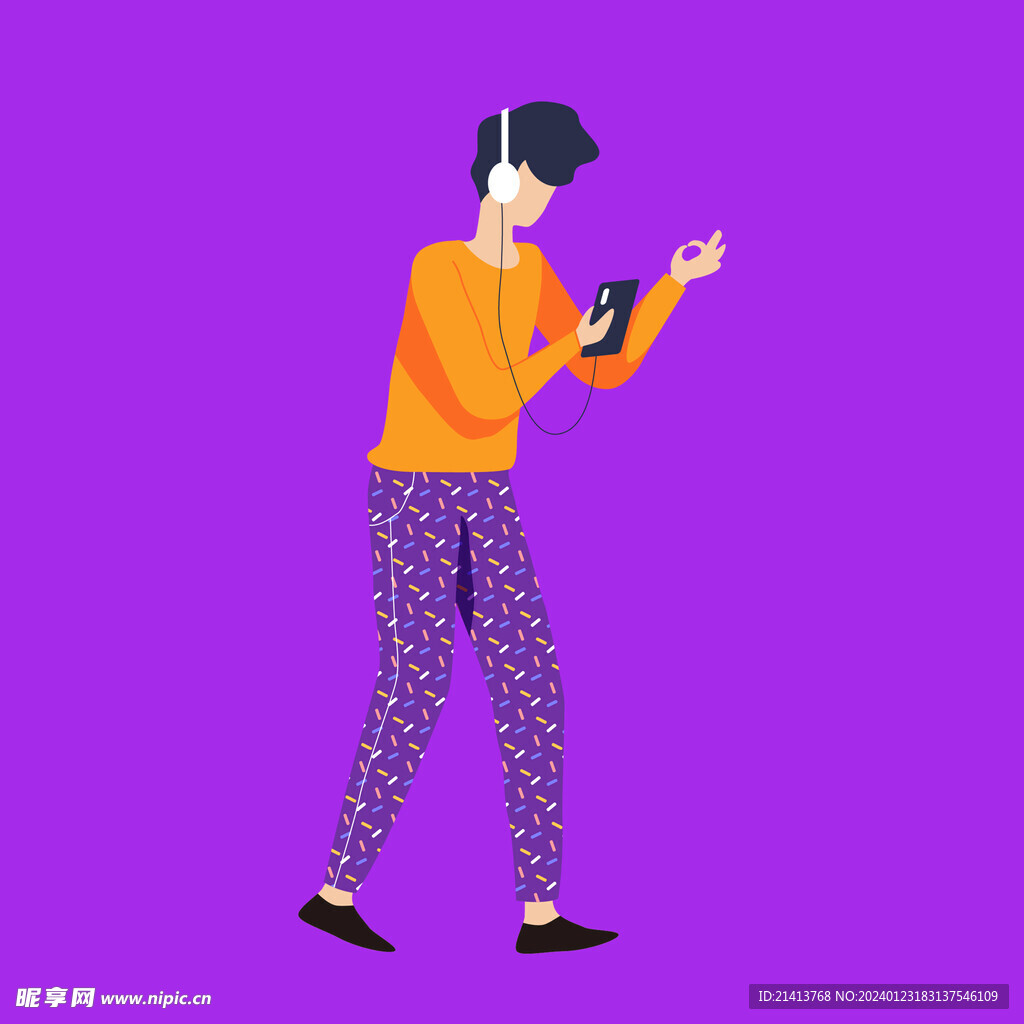 手绘男人男孩