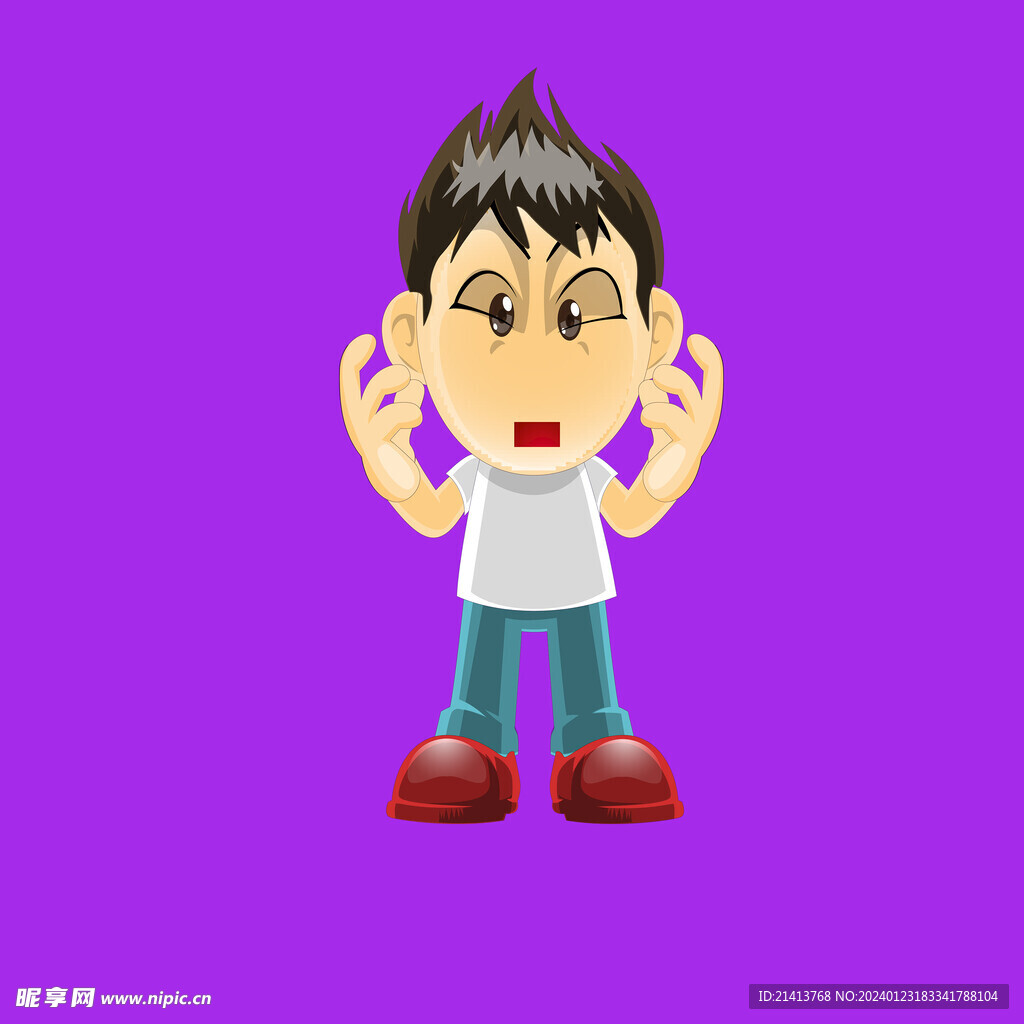 手绘男人男孩