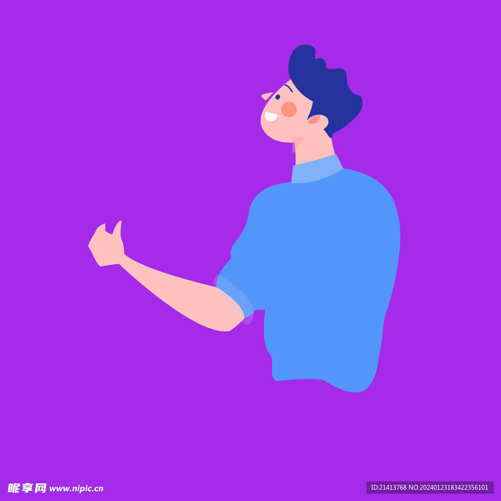 手绘男人男孩 