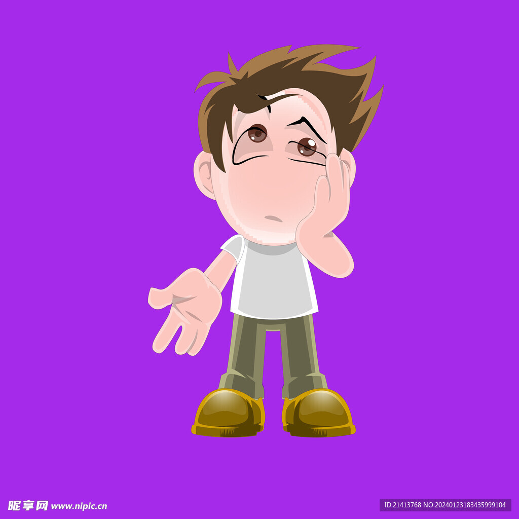 手绘男人男孩 