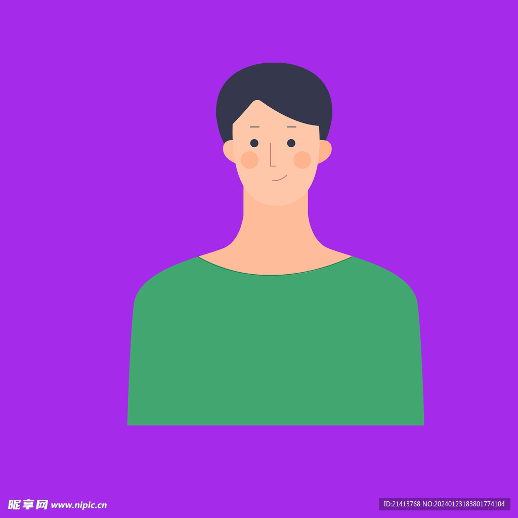 手绘男人男孩 