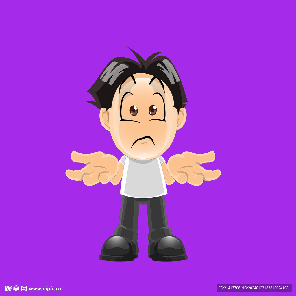 手绘男人男孩 