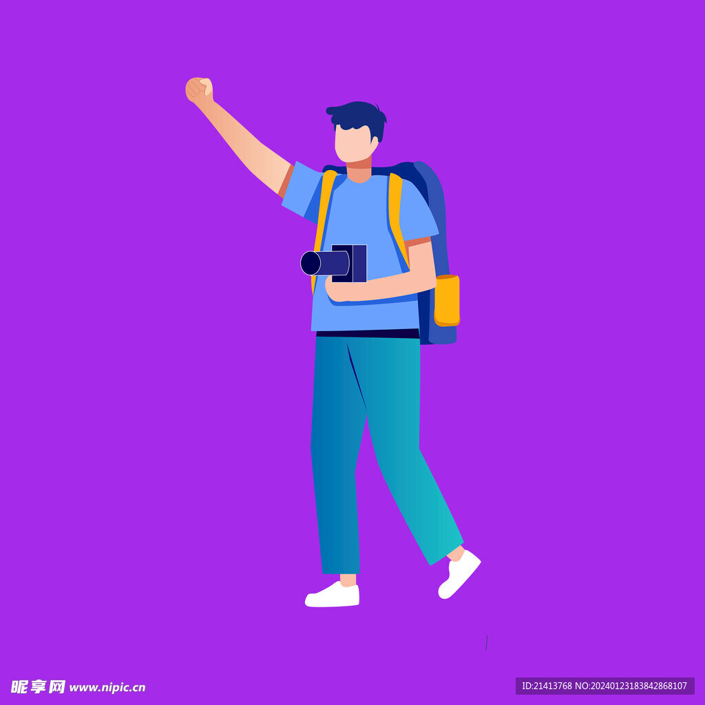 手绘男人男孩