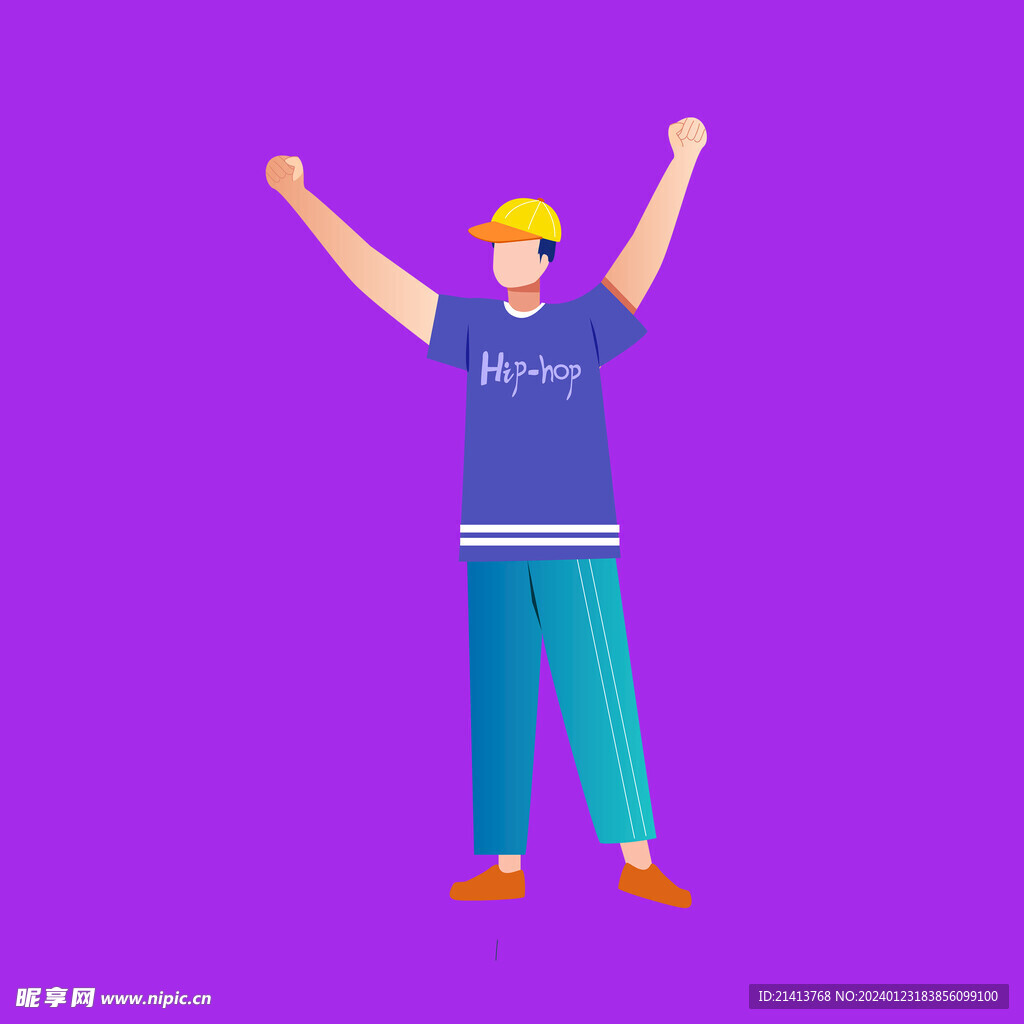手绘男人男孩 