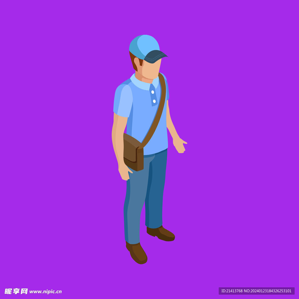 手绘男人男孩 