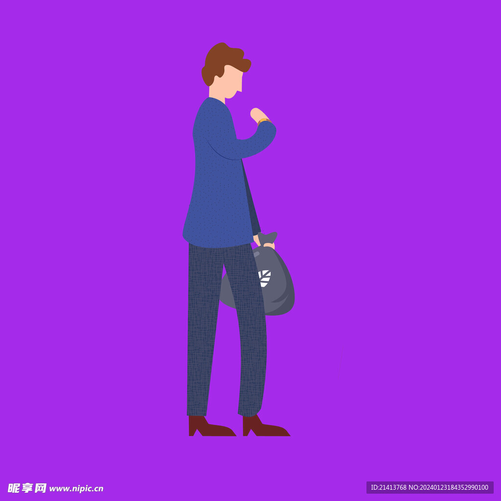手绘男人男孩