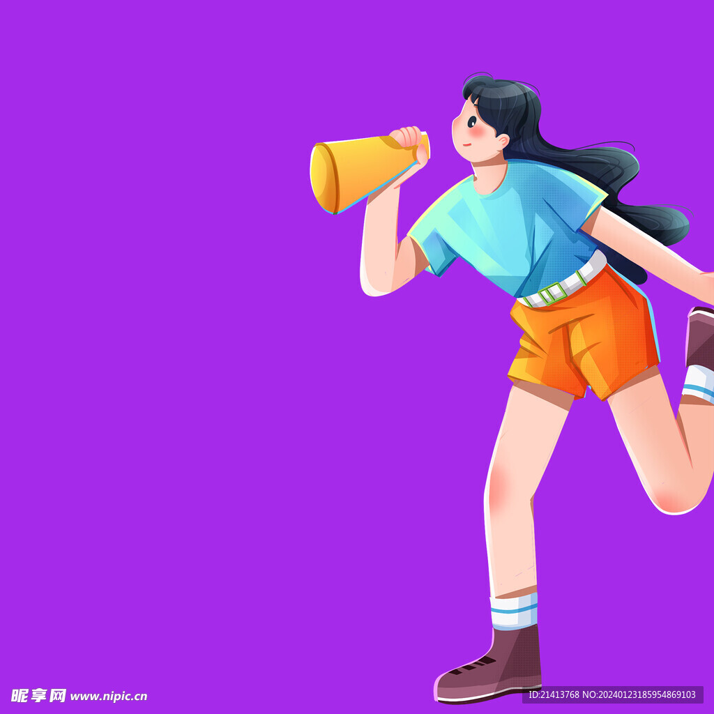 手绘女孩女人 