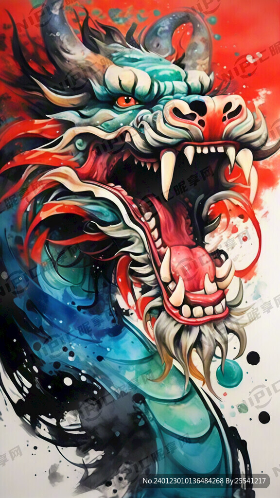 中国龙 威武 神奇 闭着嘴