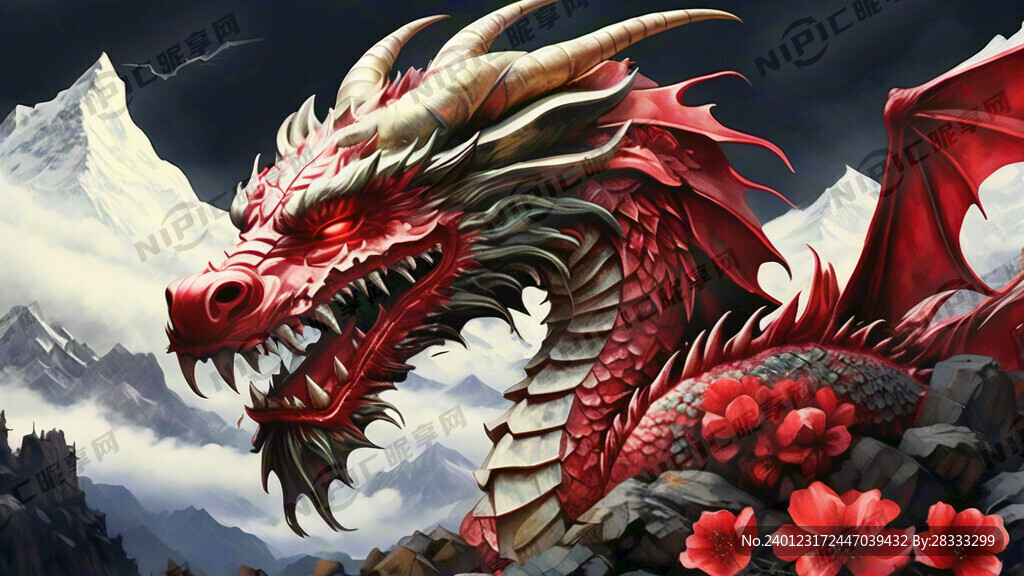 龙 山 红色 春节