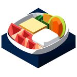 3D食物西瓜和芒果果盘