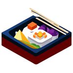 3D食物芒果奶酪和紫薯