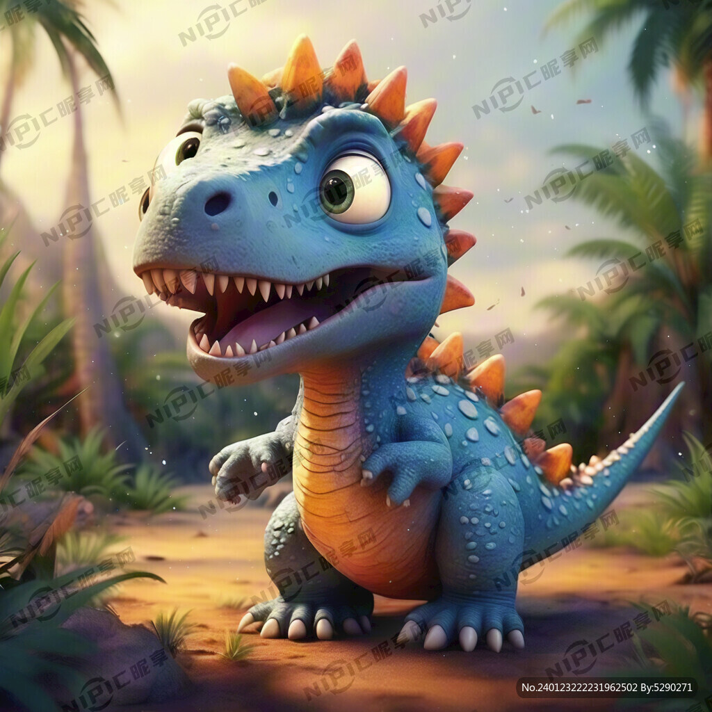 画一个可爱的恐龙