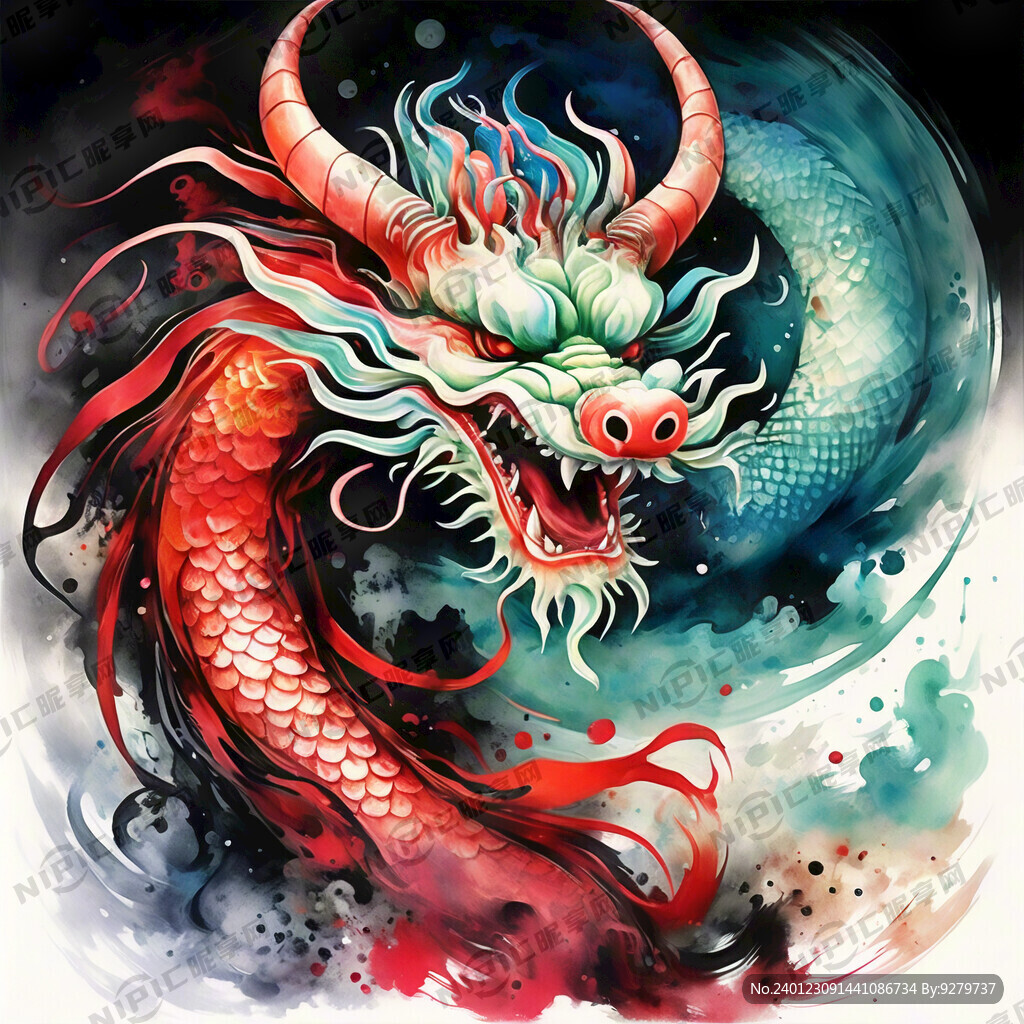 除夕 中国风 龙 梦幻