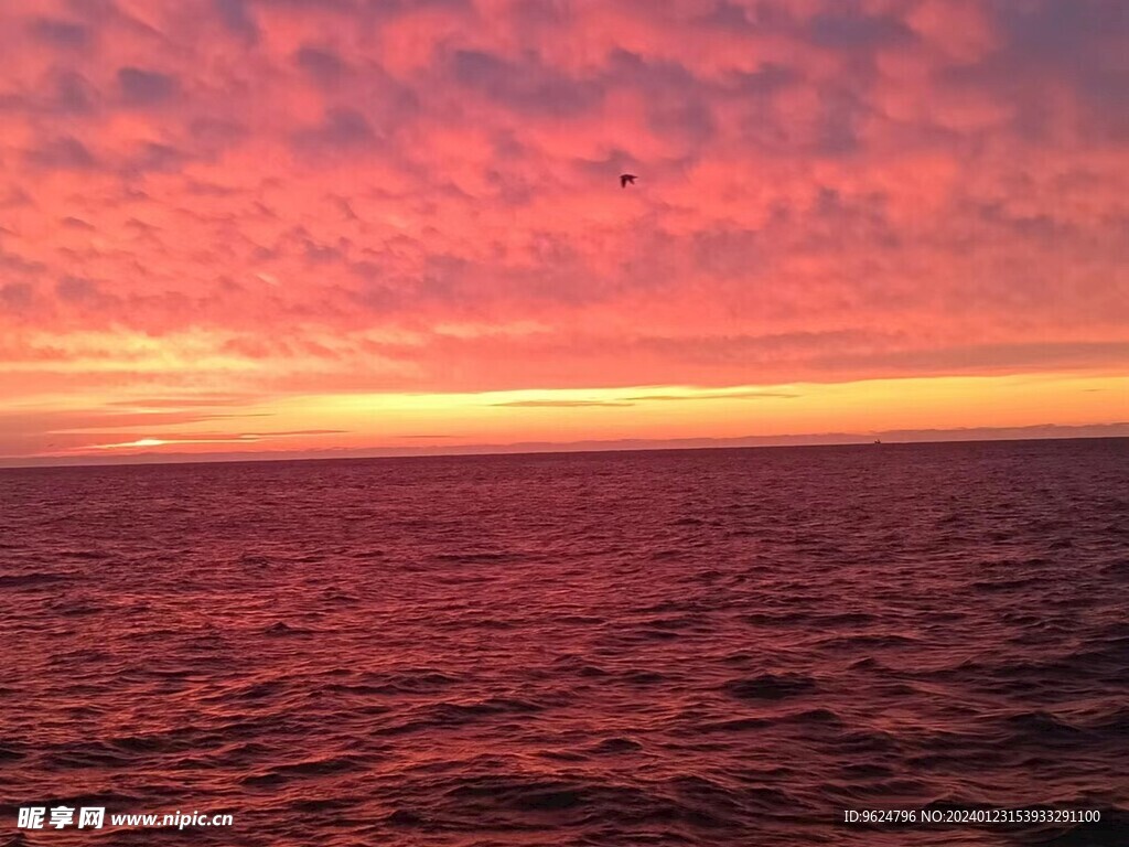  海景晚霞