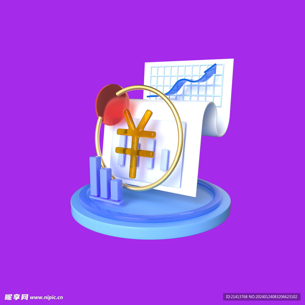 手绘金融货币 