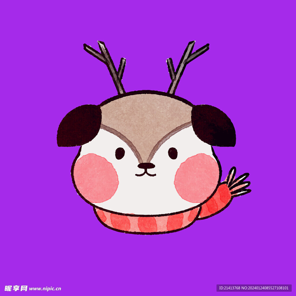 手绘卡通狐狸 
