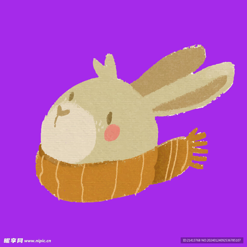 手绘卡通小兔
