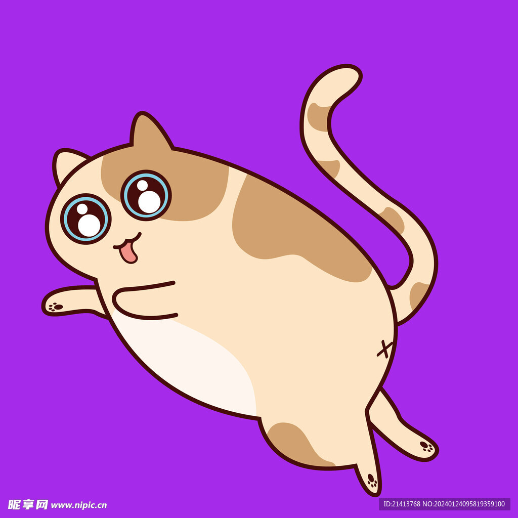 手绘卡通小猫